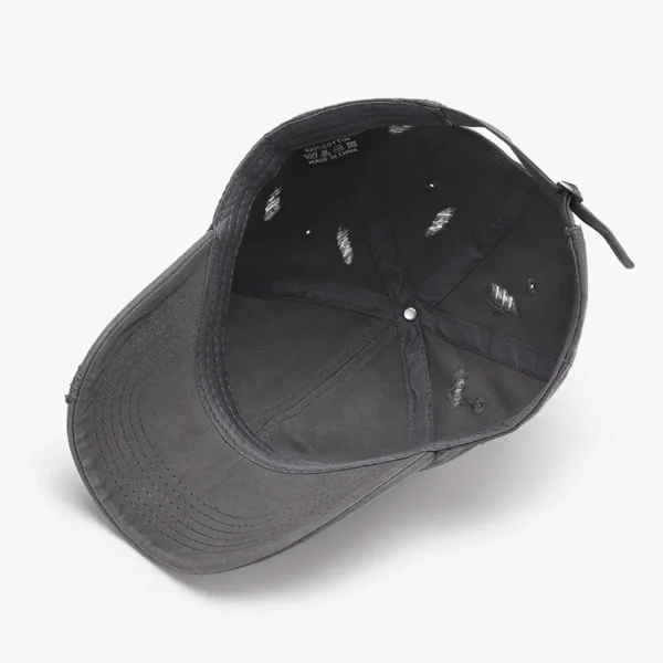 Womens Distressed Baseball Cap Spring Summer Casual Korean Style UV Shield Hat for Fashion Students All-Match Sun Protection