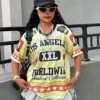 Summer New Baseball Jerseys For Women Mesh Breathable Half Sleeve Top Casual V-neck Short Sleeve Tees Oversized Y2K Top