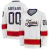 Custom Name & Team White Pink-Light Blue 3D Printed Fashion Men's Hockey Jersey Summer Unisex Casual Jersey Sweatshirt BQ-04